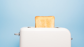 toaster with toast popping out