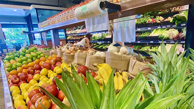 organic fruit and vegetables in an australian greengrocer market