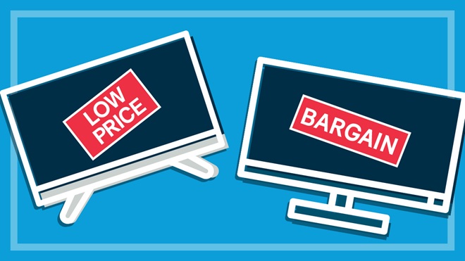 illustration_of_two_televisions_with_low_price_and_bargain_signs