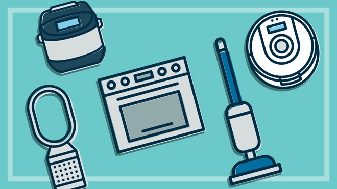illustration of several different multifunction appliances