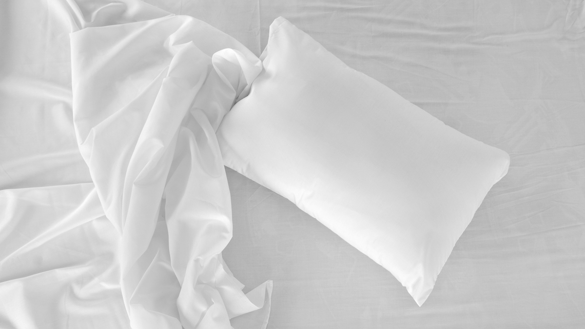 bed pillows on mattress